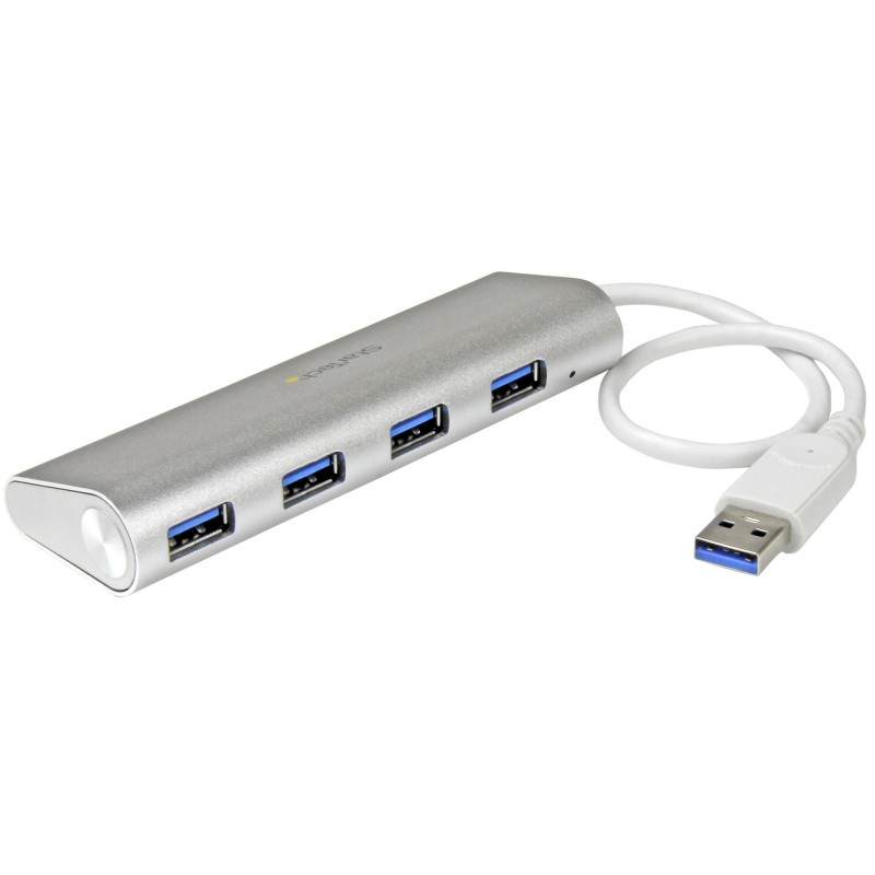 StarTech.com Hub USB à 4 Ports avec Ethernet, USB-A, Gigabit Ethernet GbE, USB 5Gbps, Design Robuste, Alimentation par Bus, Hub