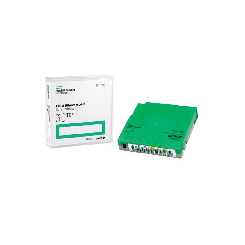 HPE LTO-8 Ultrium Bande de données vierge 30 To 1,27 cm