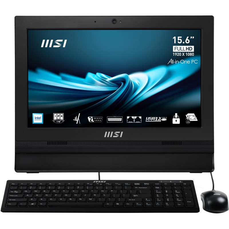 MSI Pro AP162T ADL-017XEU Intel® N N100 39,6 cm (15.6") 1920 x 1080 pixels Écran tactile PC All-in-One 4 Go DDR4-SDRAM 256 Go