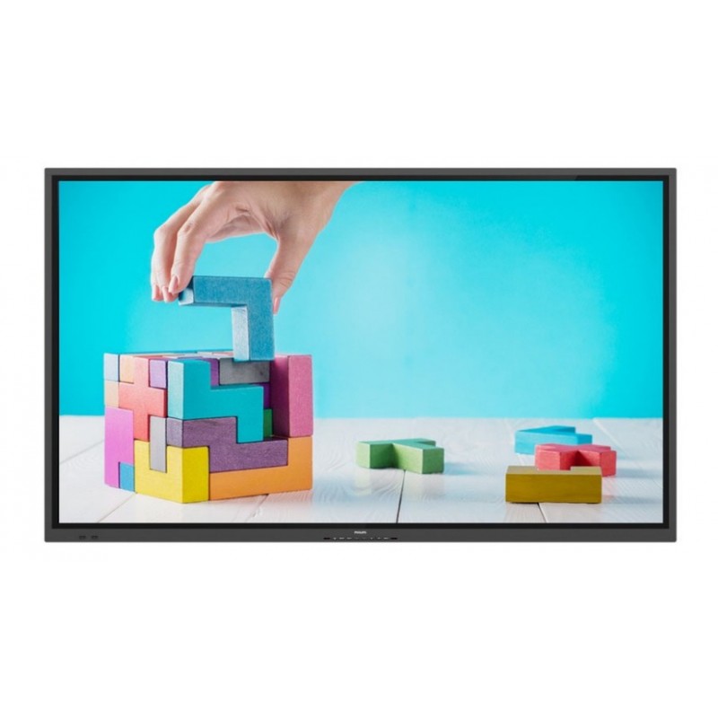 Philips E-Line 86BDL4152E 00 Écran plat de signalisation numérique 2,18 m (86") Wifi 400 cd m² 4K Ultra HD Noir Écran tactile