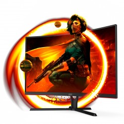 AOC C32G3AE BK écran plat de PC 80 cm (31.5") 1920 x 1080 pixels Full HD LED Noir, Rouge