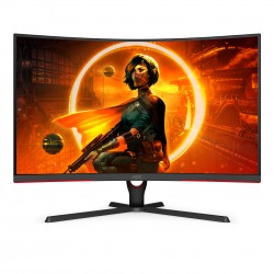 AOC C32G3AE BK écran plat de PC 80 cm (31.5") 1920 x 1080 pixels Full HD LED Noir, Rouge