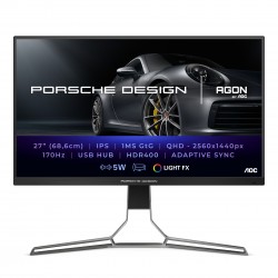 AOC Porsche PD27S LED display 68,6 cm (27") 2560 x 1440 pixels Quad HD LCD Noir, Gris