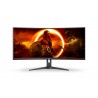 AOC G2 CU34G2XE BK LED display 86,4 cm (34") 3440 x 1440 pixels Wide Quad HD LCD Noir, Rouge