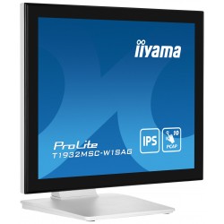 iiyama ProLite T1932MSC-W1SAG écran plat de PC 48,3 cm (19") 1280 x 1024 pixels Full HD LED Écran tactile Dessus de table Blanc