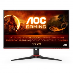 AOC G2 27G2SPAE BK LED display 68,6 cm (27") 1920 x 1080 pixels Full HD Noir, Rouge