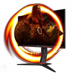 AOC G2 Q24G2A BK LED display 60,5 cm (23.8") 2560 x 1440 pixels Quad HD LCD Noir, Rouge