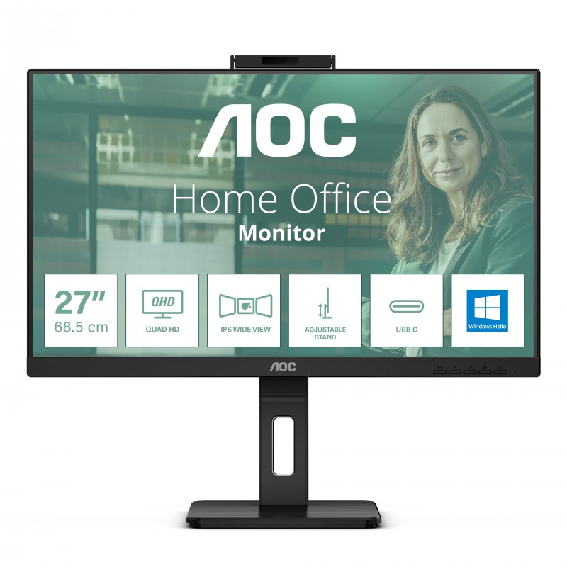 AOC Q27P3CW écran plat de PC 68,6 cm (27") 2560 x 1440 pixels Quad HD LED Noir