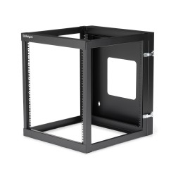 StarTech.com Rack Réseau Mural 12U à 4 Montants, Rack Serveur à Charnières 19" avec Profondeur de Montage 19.8", Rack de