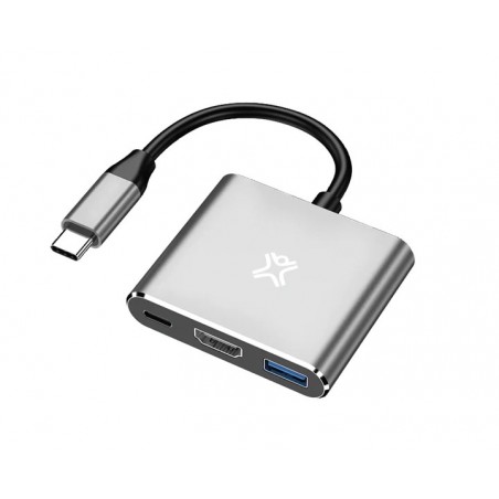 XtremeMac XWH-HUB3-13 station d'accueil USB Type-C Argent