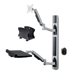 StarTech.com Poste de Travail Mural, Support VESA de Moniteur Écran 32" Support pour Écran Moniteur (10kg) - Support d'Écran