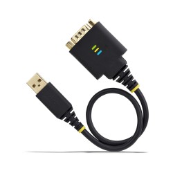 StarTech.com Câble USB vers Série de 30cm, Rétention COM, FTDI, Câble Adaptateur USB-A vers DB9 RS232, Vis Écrous DB9