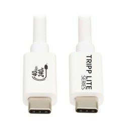 Tripp Lite U521-1P0M-WH câble USB USB4 Gen 2x2 1 m USB C Blanc